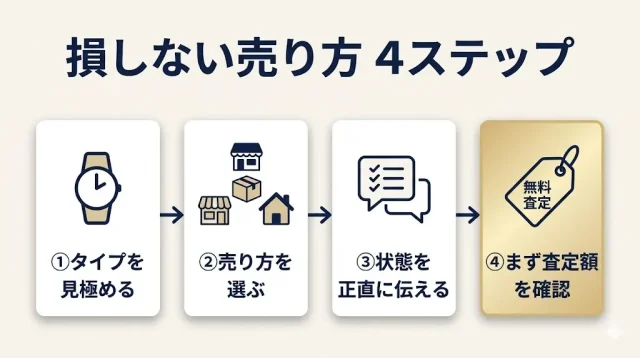 損しない売り方 4ステップ