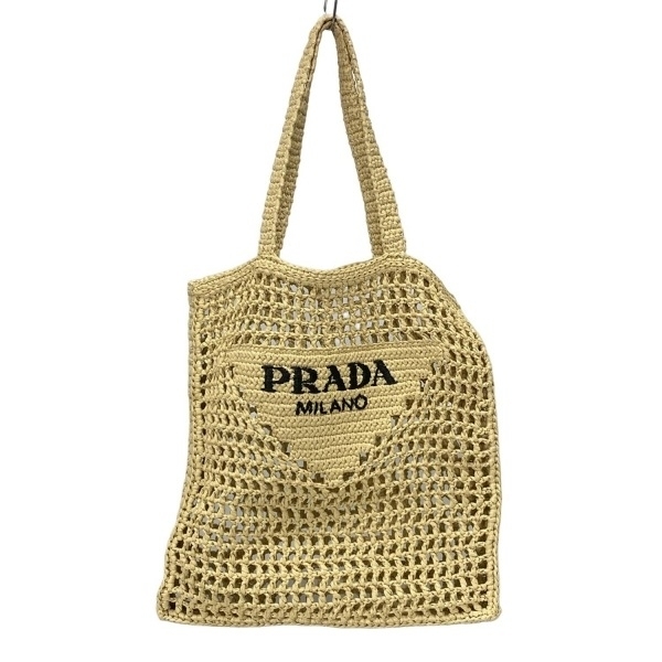 PRADA プラダ クロシェトートバッグ 1BG393 ナチュラル