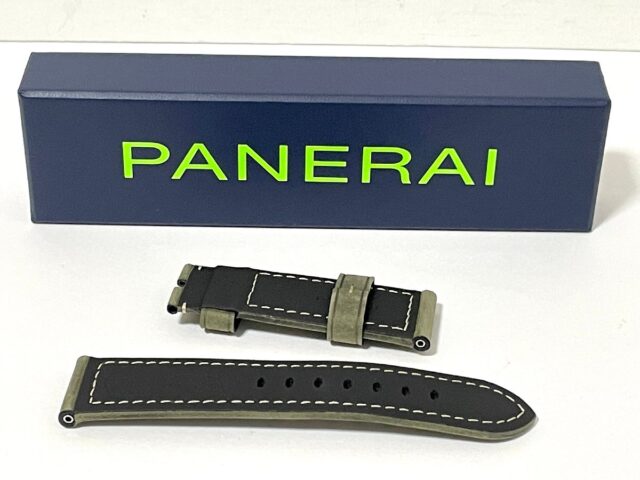 OFFICINE PANERAI パネライ 腕時計用 ベルト レザー グリーン 24mm/22mm