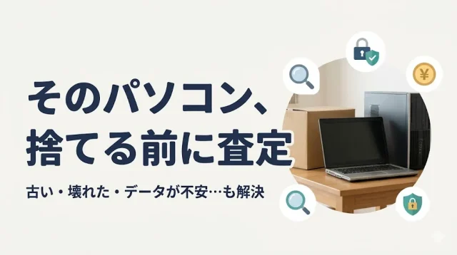 パソコン買取｜古い・壊れたPCは売れる？データ消去の不安も解消