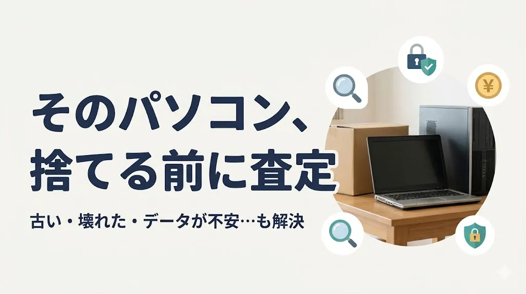 パソコン買取｜古い・壊れたPCは売れる？データ消去の不安も解消
