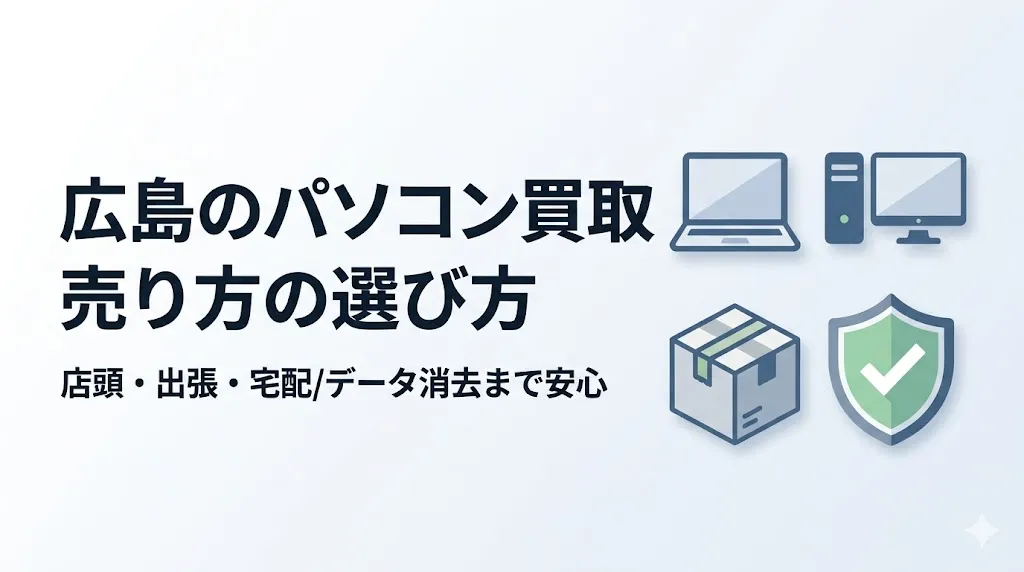 パソコン買取 広島｜自分に合う売り方とデータ消去の正解