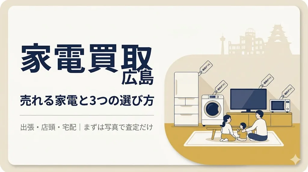家電買取を広島で頼むなら｜売れる家電と3つの選び方
