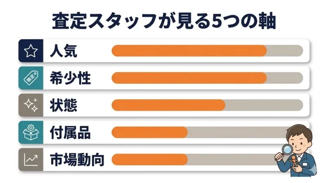 買取相場はどう決まる?査定スタッフが見ている5つの軸