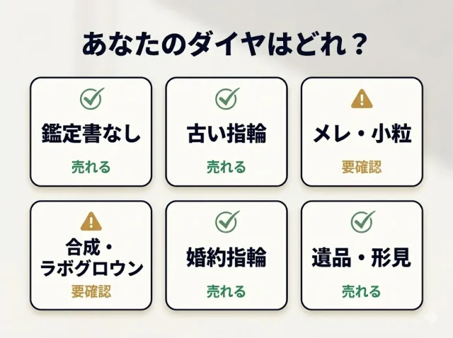 あなたのダイヤはいくら?売れる?