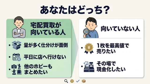「向いている人/向いていない人」で見る買取の選び方