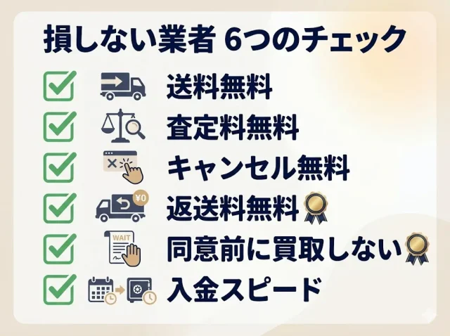 損しない業者の選び方