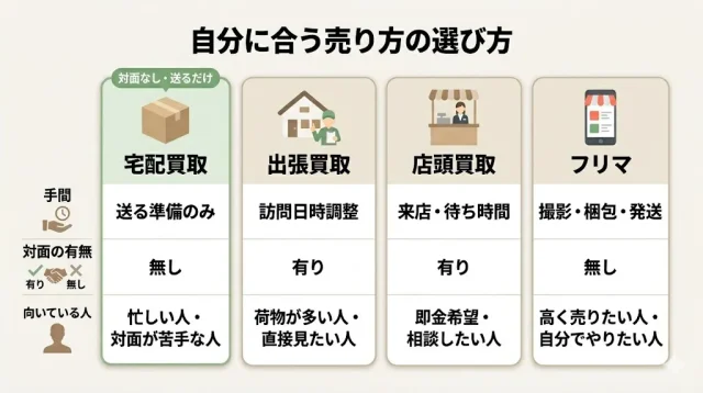損しない売り方の選び方