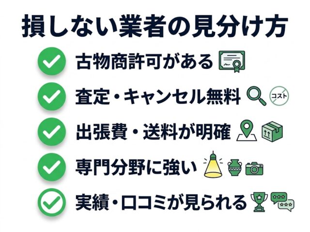 損しない業者の見分け方