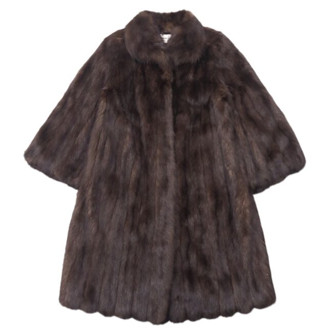 Nakamura fur ロシアンセーブル毛皮ロングコート ブラウン