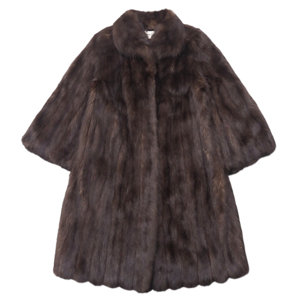 Nakamura fur ロシアンセーブル毛皮ロングコート ブラウン