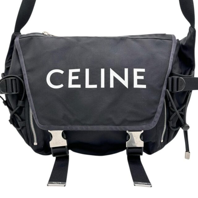 CELINE セリーヌ トレッキング メッセンジャーバッグ ナイロン ブラック