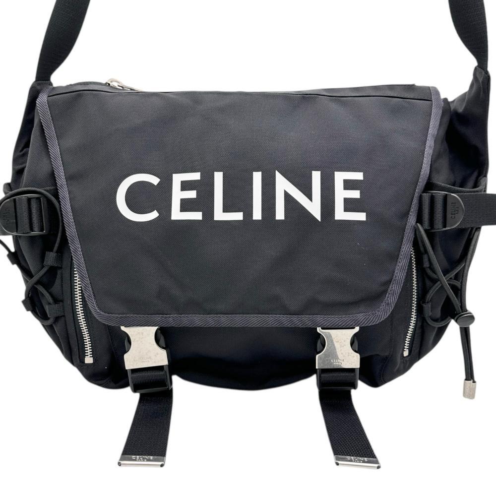 CELINE セリーヌ トレッキング メッセンジャーバッグ ナイロン ブラック