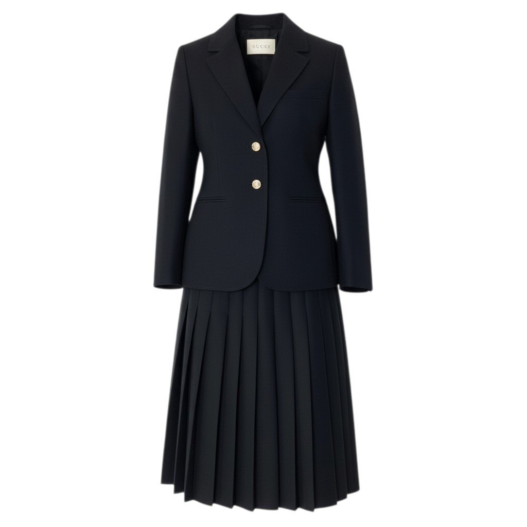 GUCCI グッチ スカートセットアップ テーラードジャケット プリーツスカート 40