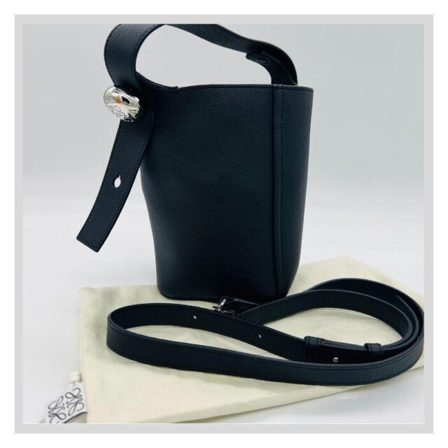 LOEWE ロエベ ペブル バケットバッグ ミニ ショルダーバッグ ブラック