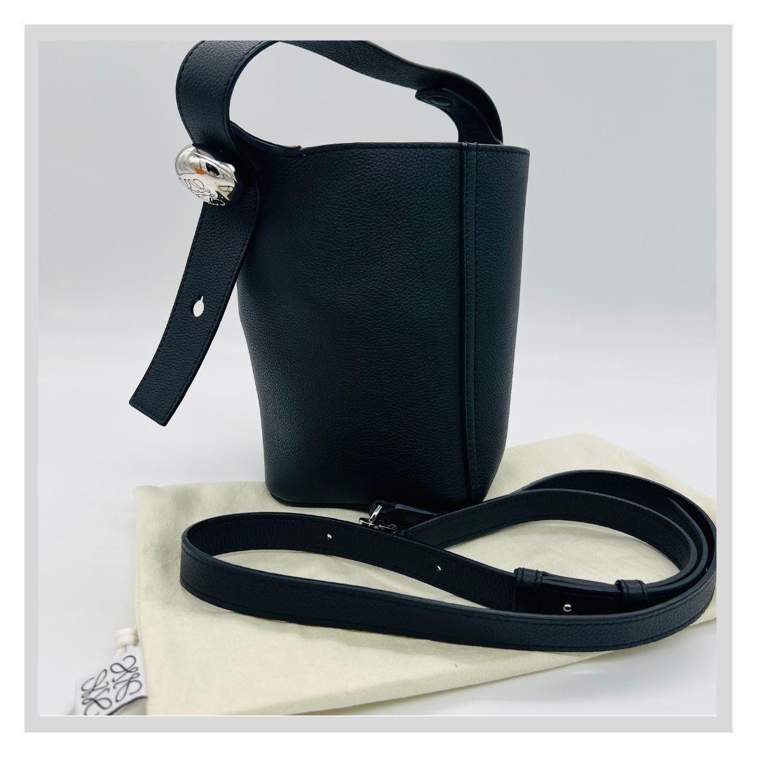 LOEWE ロエベ ペブル バケットバッグ ミニ ショルダーバッグ ブラック