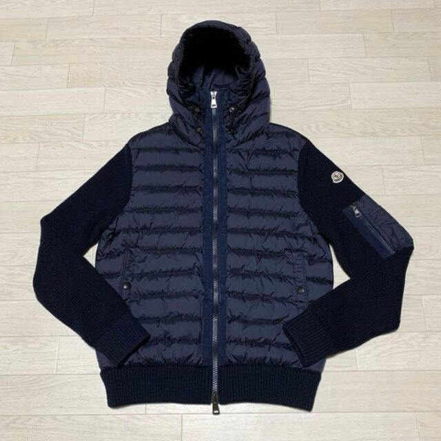 MONCLER モンクレール ハイブリッドカーディガン ネイビー L