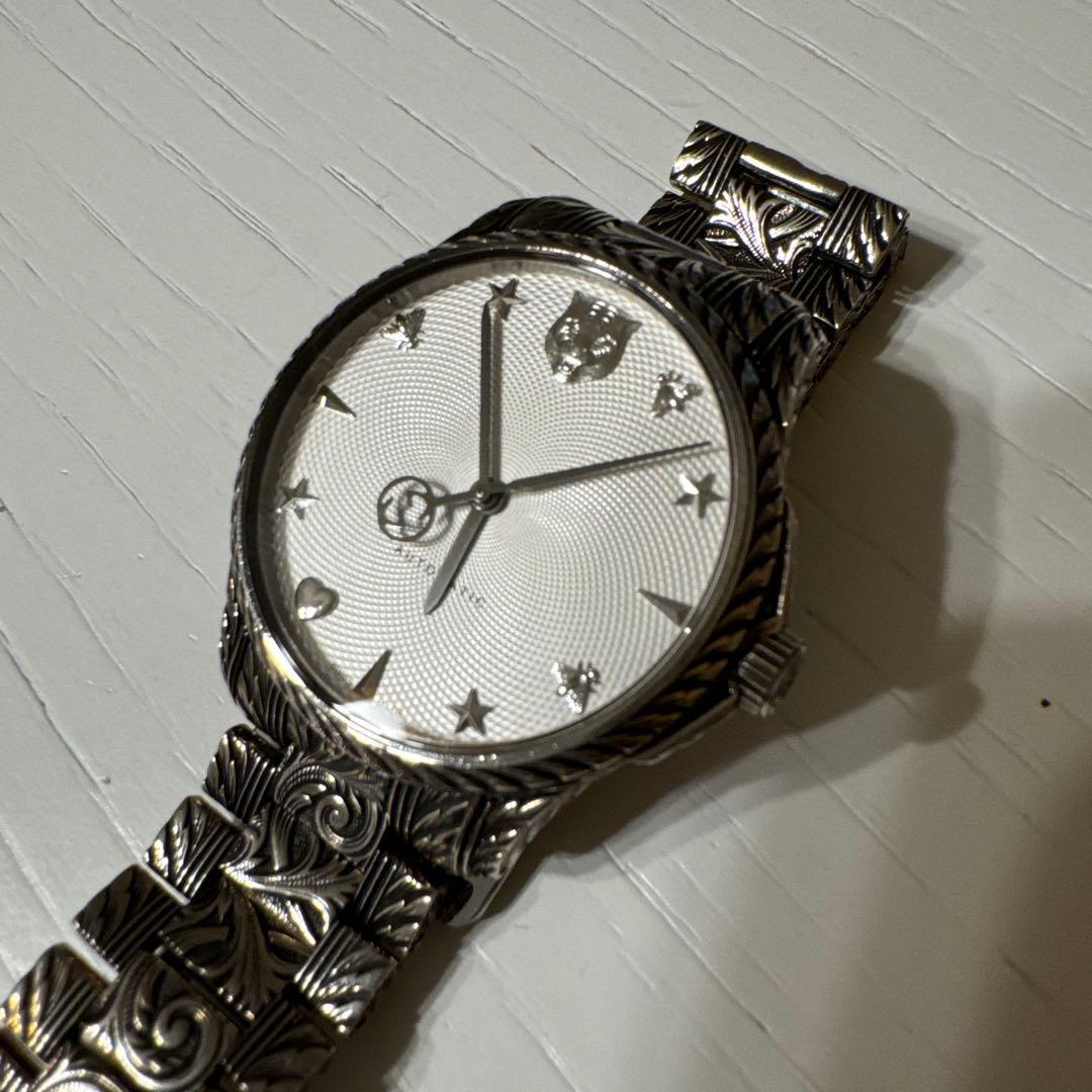 GUCCI Gタイムレス エングレイヴド 自動巻 シルバー925