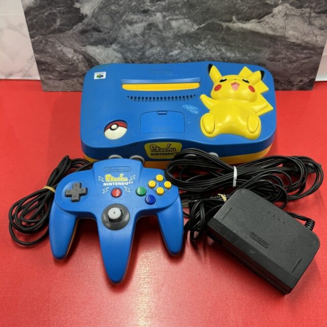Nintendo64 本体 ピカチュウ ブルー&イエロー コントローラ付き