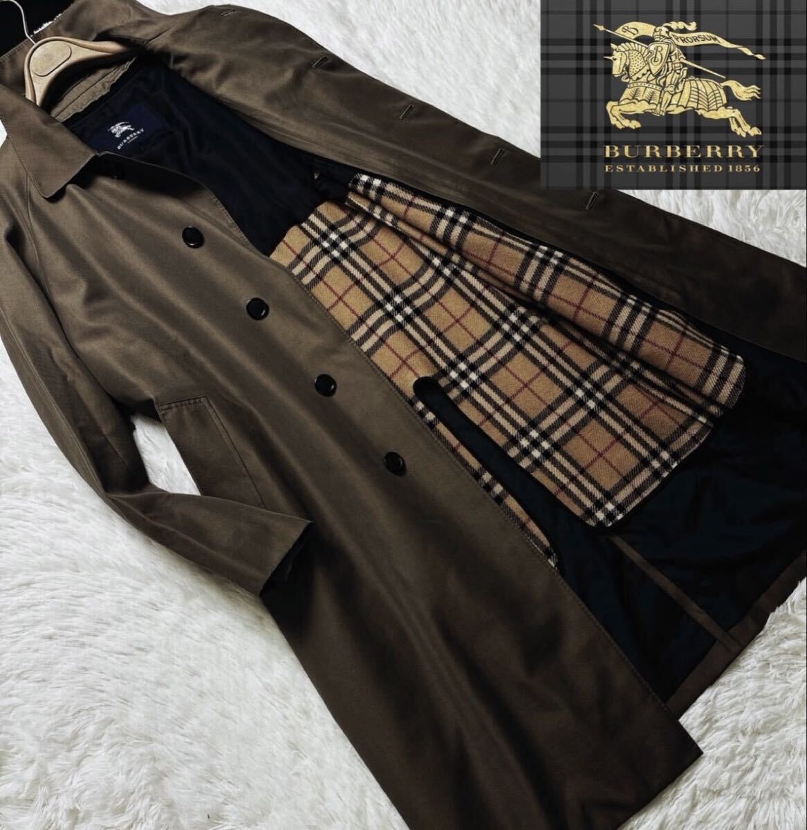 BURBERRY バーバリー ステンカラーコート カシミヤシルク Mサイズ