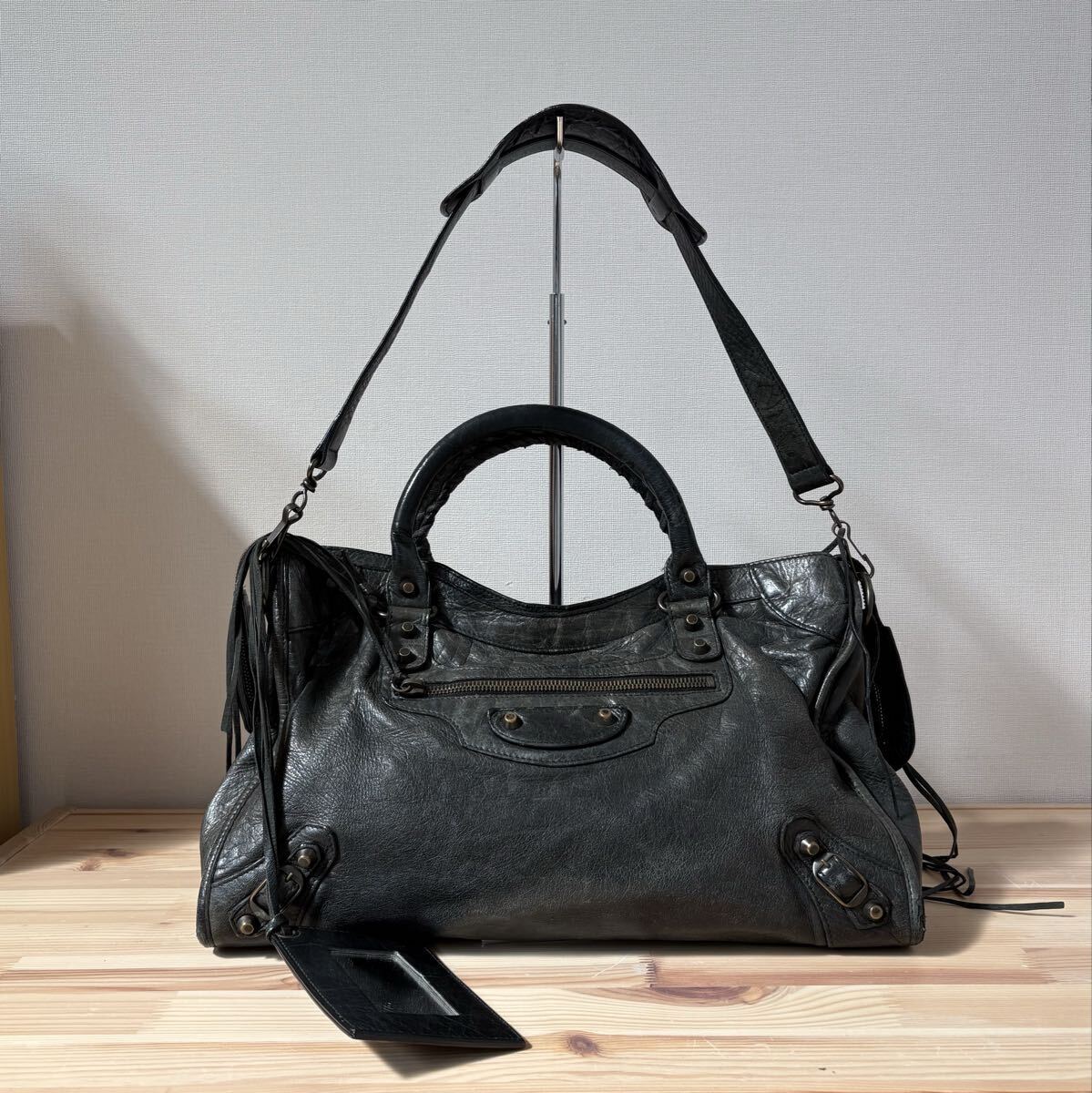 BALENCIAGA ザシティー 2way ショルダーハンドバッグ レザー