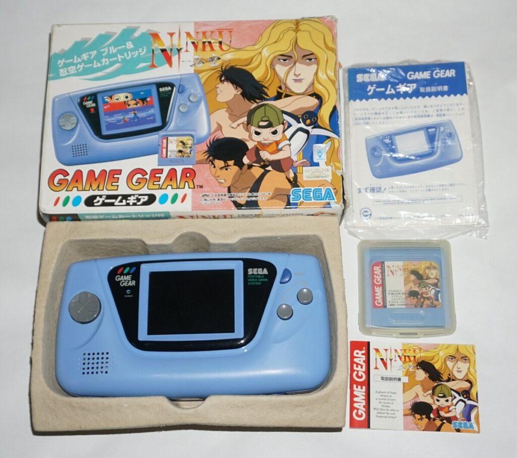 セガ ゲームギア本体 ブルー 忍空カートリッジ付き