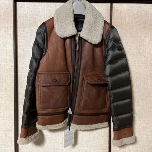 モンクレール レザームートンダウン サイズ3