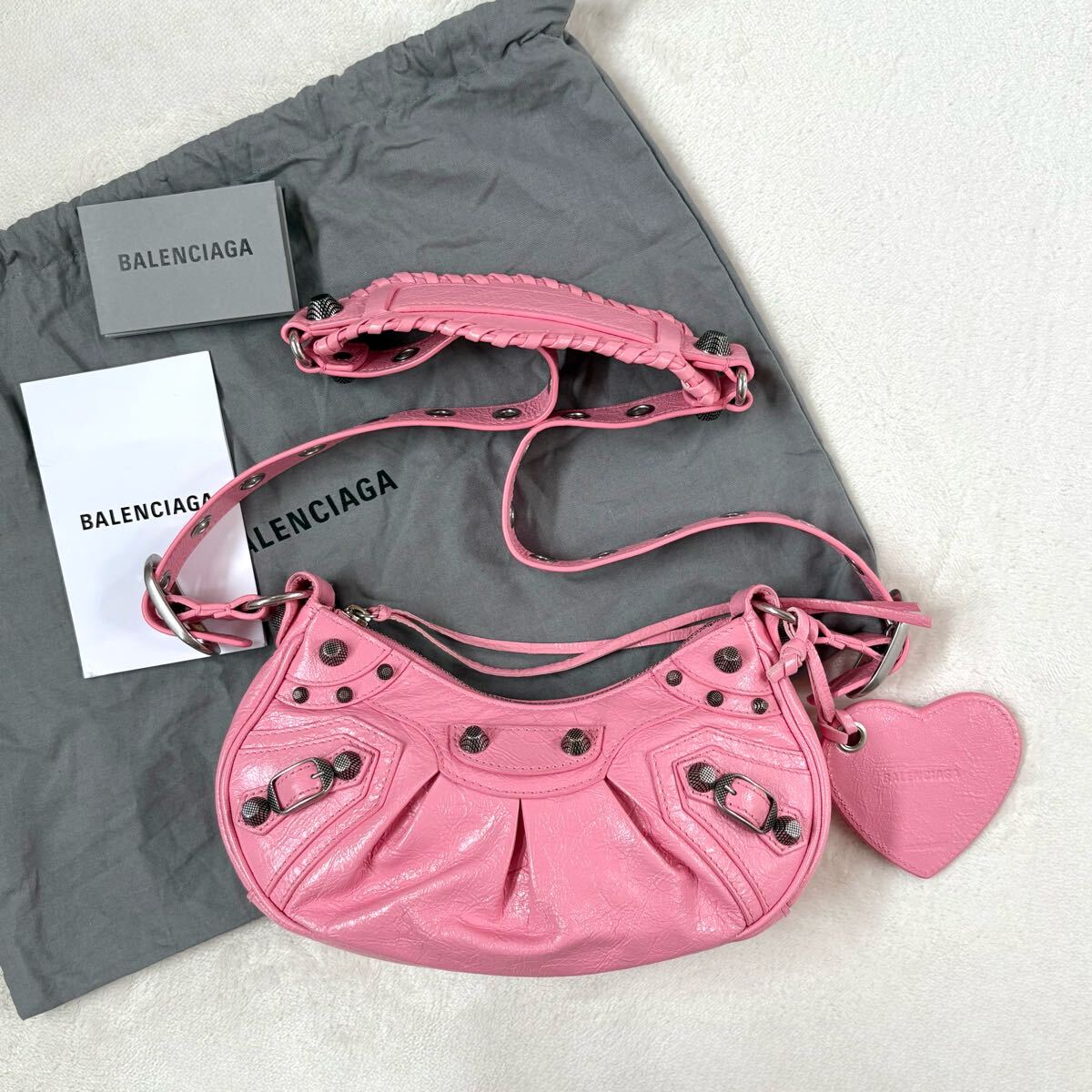 BALENCIAGA LE CAGOLE XS 2WAY BAG ピンク