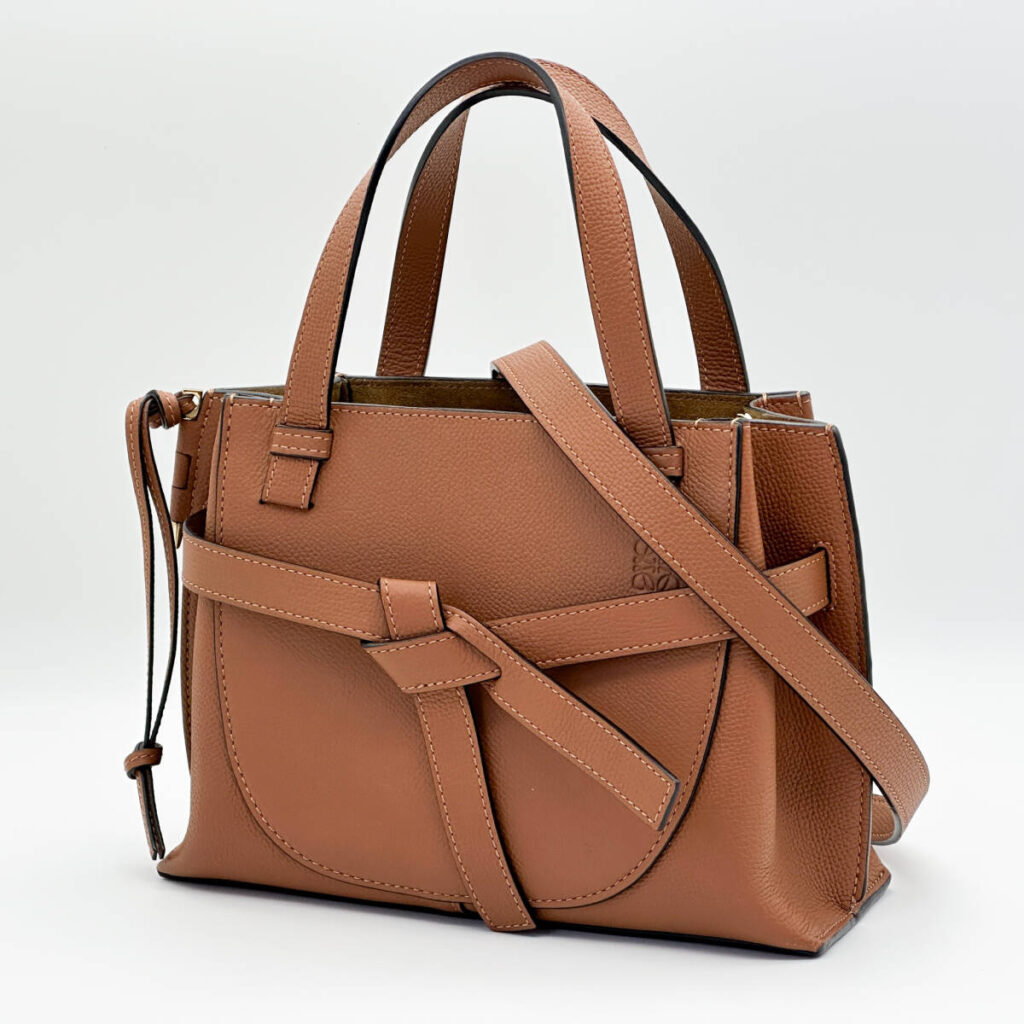 LOEWE ロエベ アナグラム ゲートトップ ハンドル ミニ ブラウン