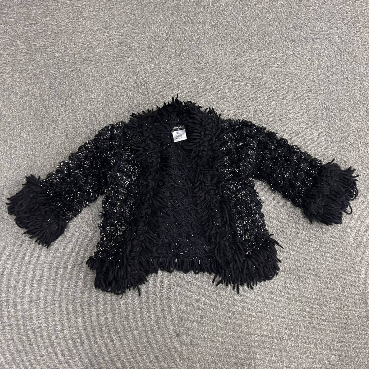 CHANEL シャネル ノーカラージャケット アルパカ混 サイズ34