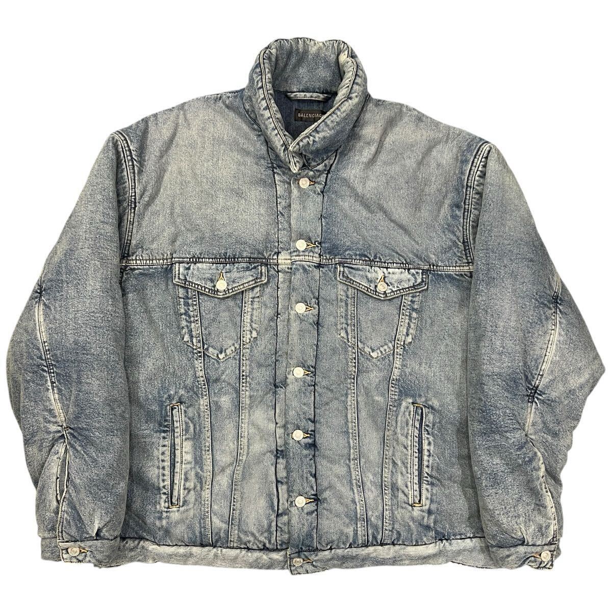 BALENCIAGA オーバーサイズ パデッド デニムジャケット 46