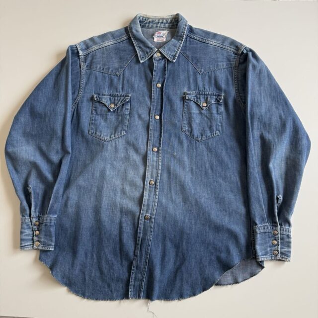 Levi’s ショートホーン デニムシャツ USA製 50年代 XL