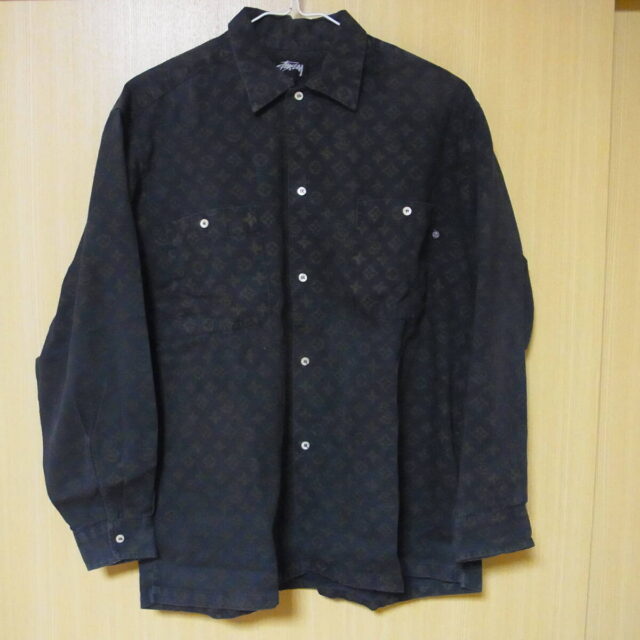 80s OLD STUSSY ヴィトン モノグラム柄 長袖シャツ Mサイズ