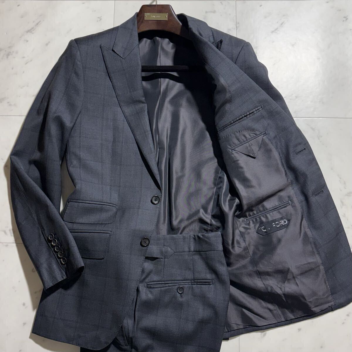 TOMFORD トムフォード セットアップスーツ ダークグレー チェック 買取