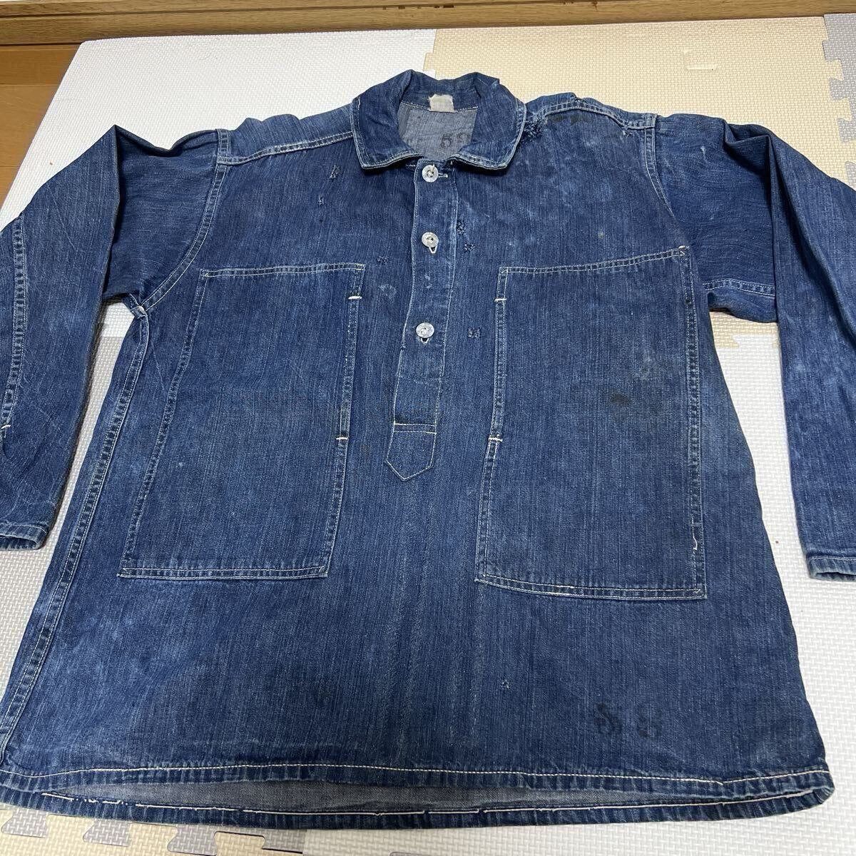 1930s US ARMY デニムプルオーバーシャツ 実物