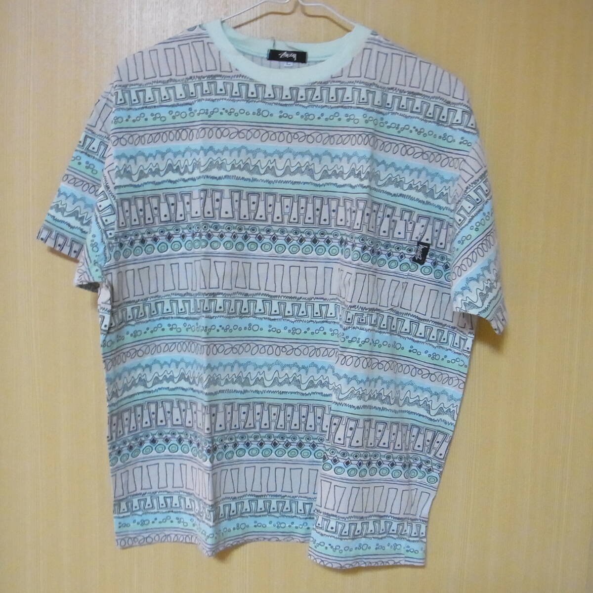 80s OLD STUSSY トムトム柄 ポケットTシャツ Lサイズ