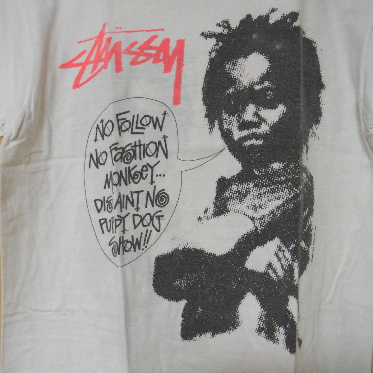 80s OLD STUSSY アフロキッド フォト Tシャツ Lサイズ