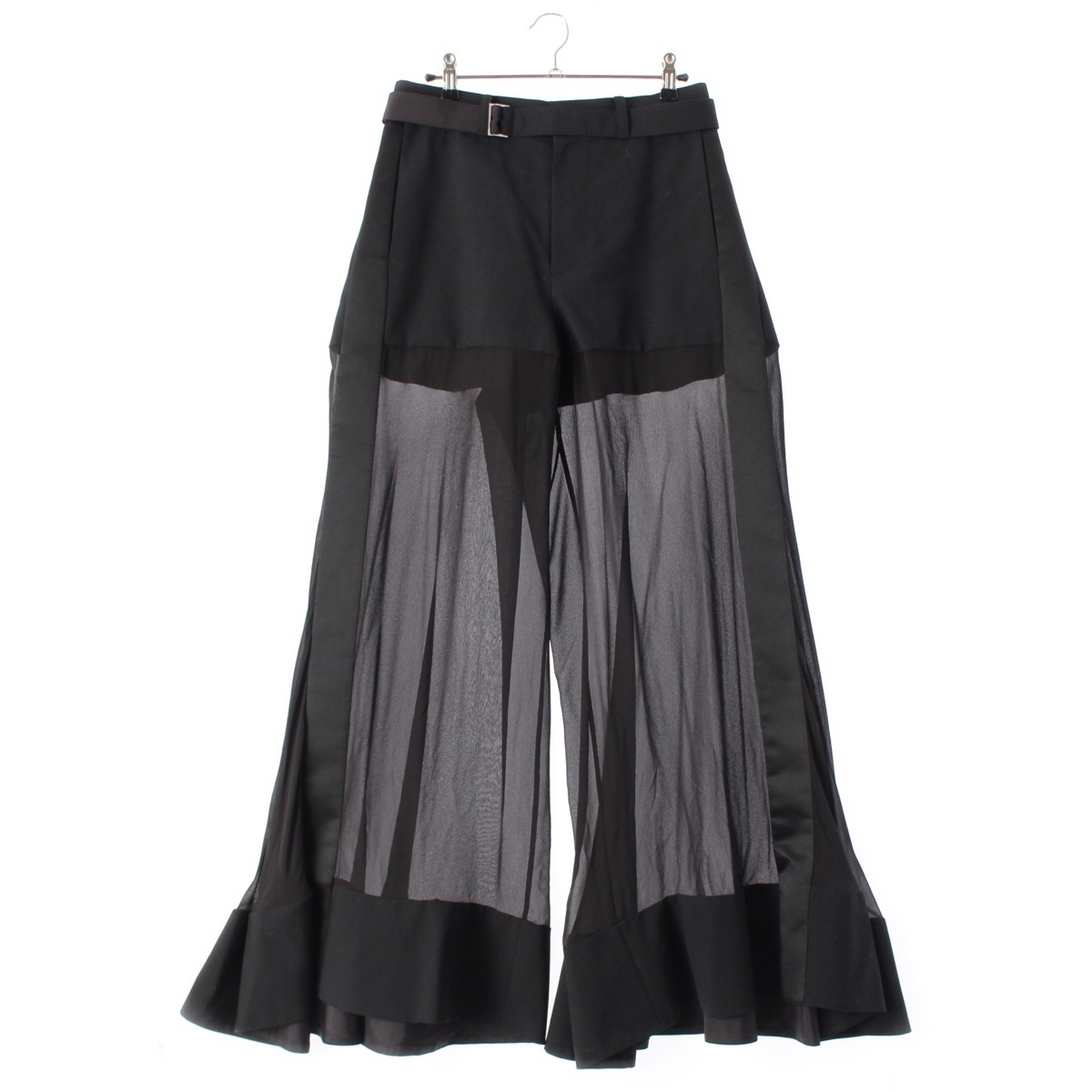 サカイ Double Faced Pants ベルテッド パンツ ブラック サイズ2
