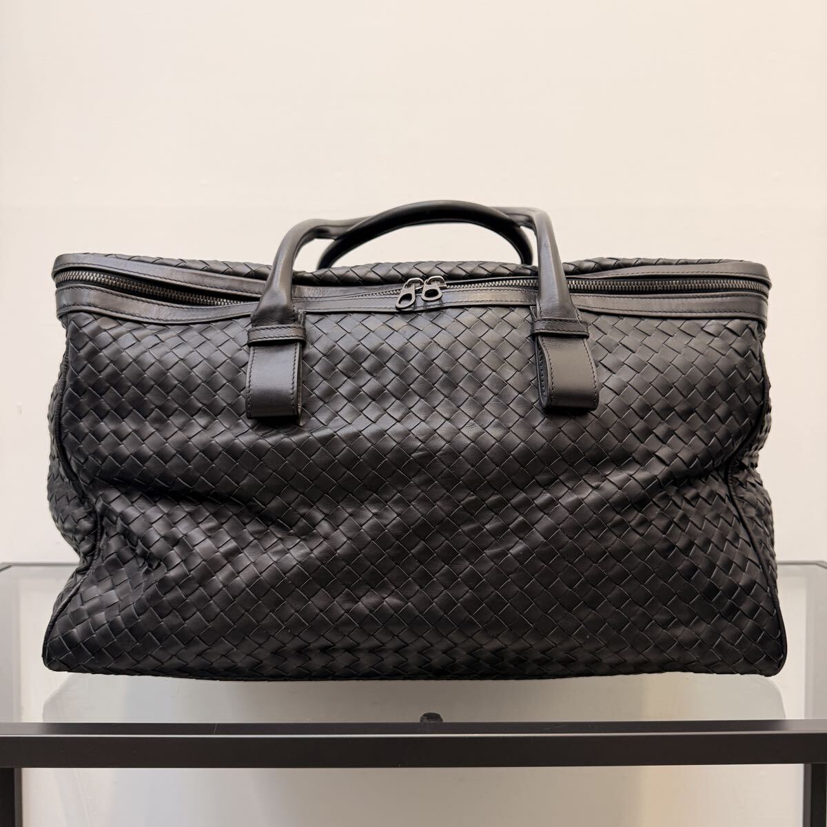 BOTTEGA VENETA ボストンバッグ カーフレザー ブラック