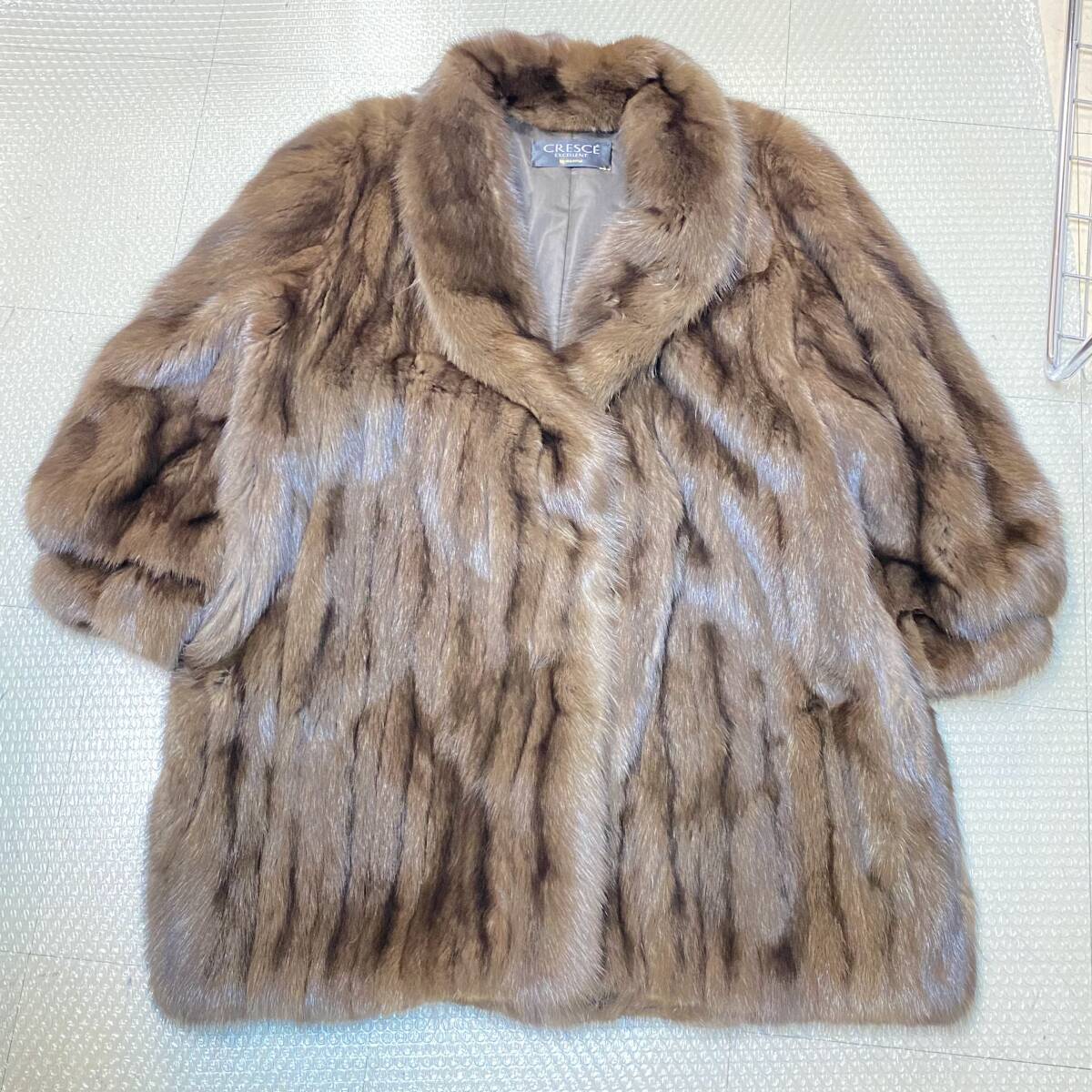 CERSCE ロシアンセーブル リアルファー コート ブラウン