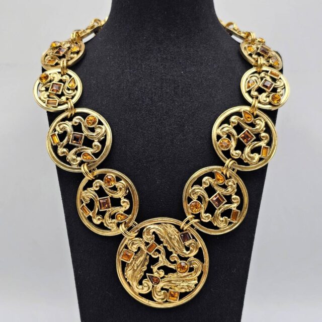 Yves Saint Laurent イヴサンローラン カラーストーン ゴールド ネックレス