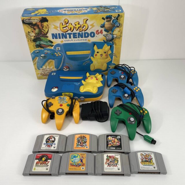 Nintendo 任天堂 ニンテンドー64 ブルー&イエロー本体 ソフト付き