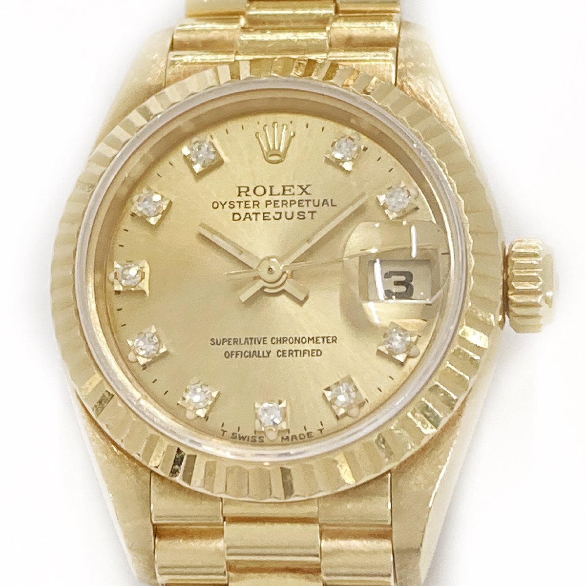 ROLEX ロレックス デイトジャスト 69178G K18YG ダイヤモンド レディース
