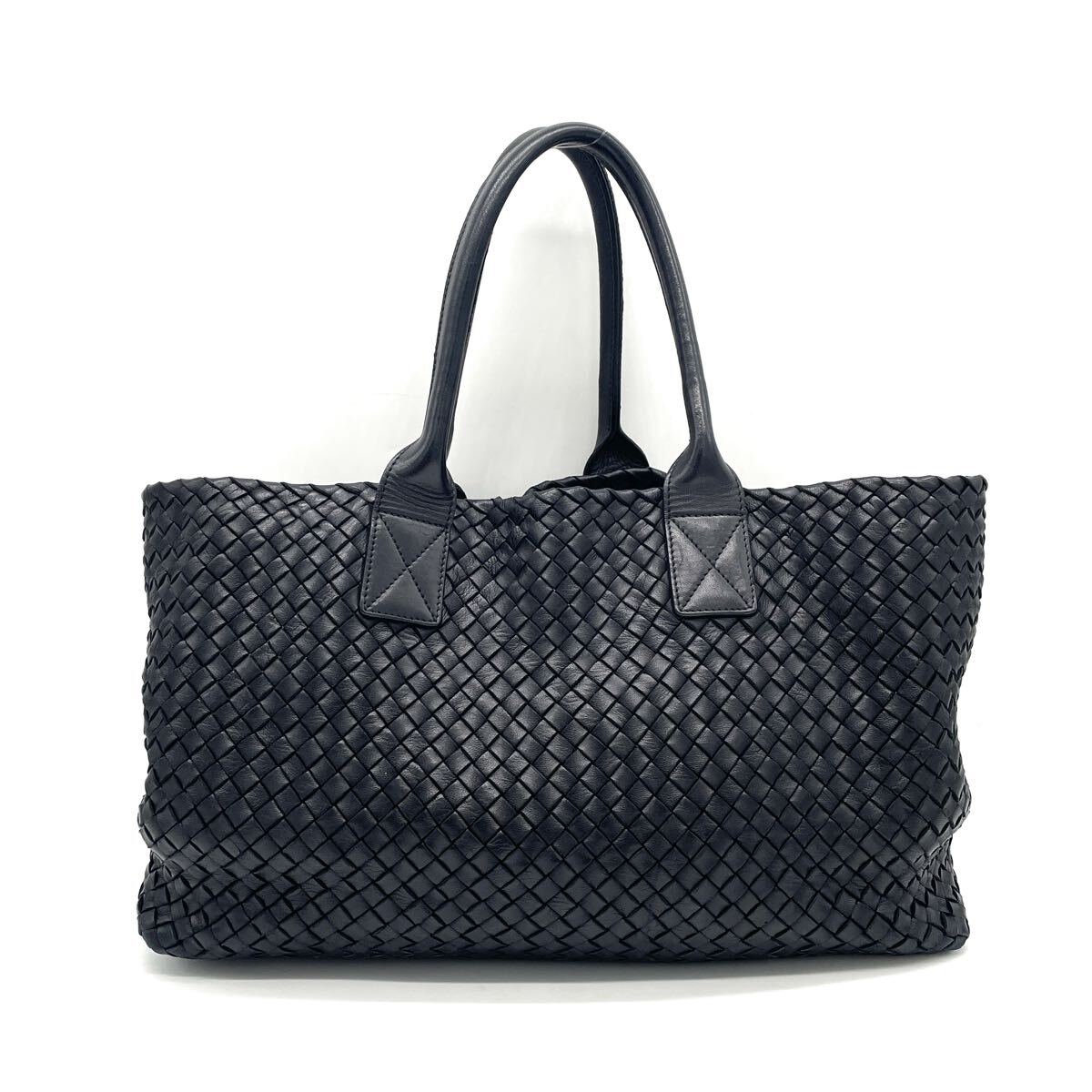 BOTTEGA VENETA イントレチャート カバMM トートバッグ ブラック