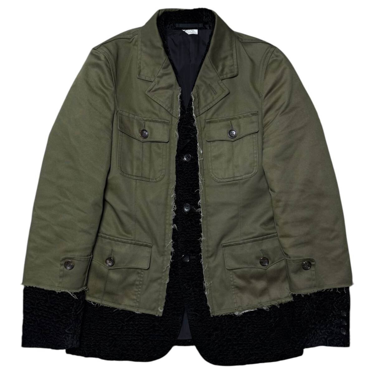 コムデギャルソンオムプリュス ミリタリーベロアジャケット 25AW