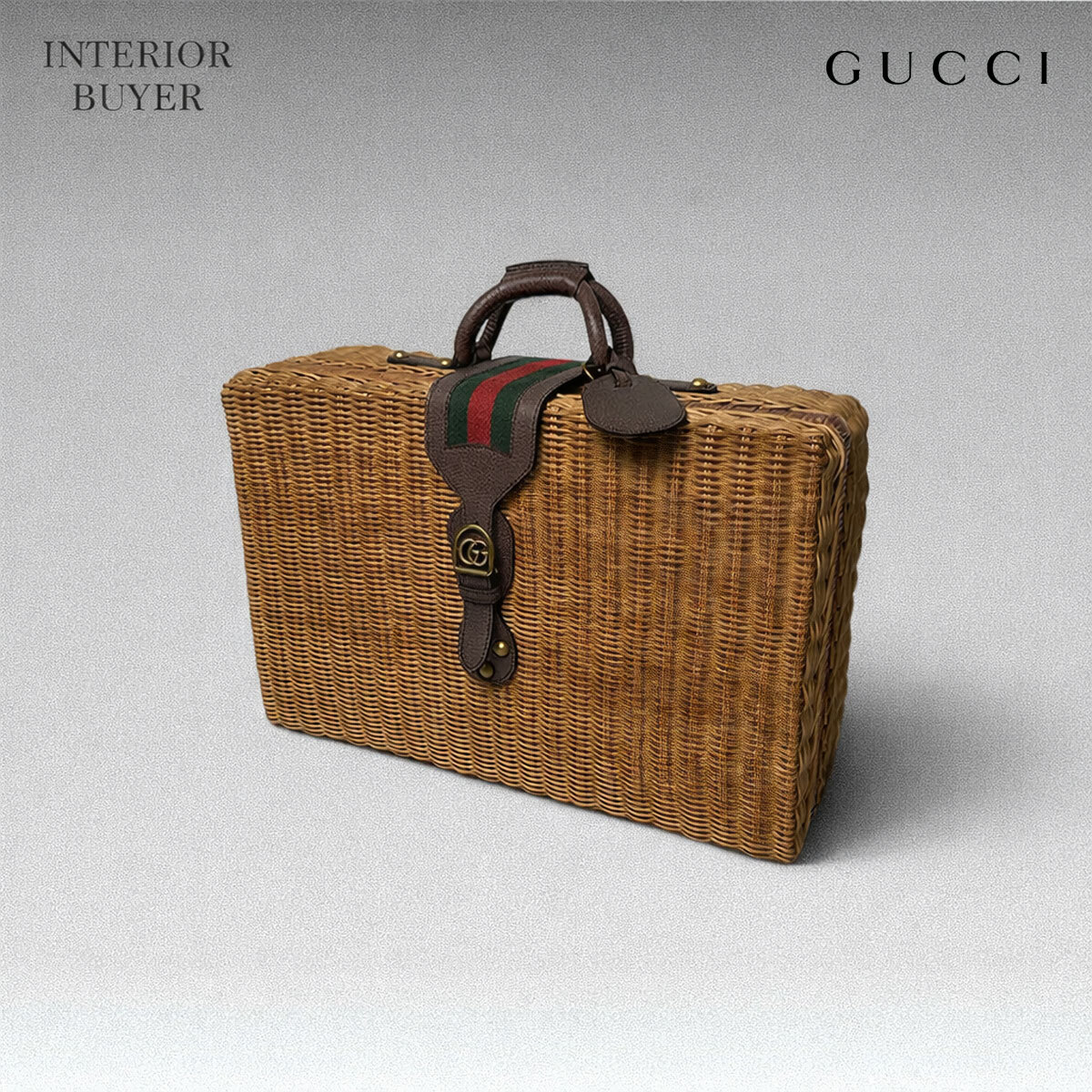 GUCCI グッチ Natural Cotton straw Trunk ラタン トランク