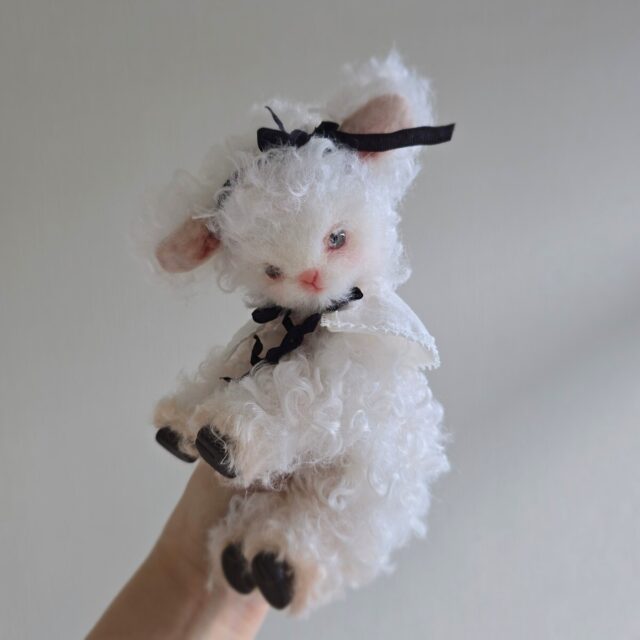 +miumoe+ Babylamb doll white ハンドメイドアートドール 羊