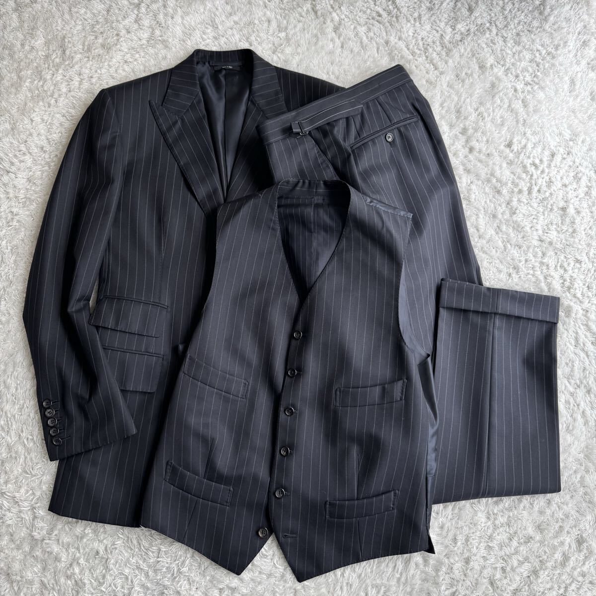 TOM FORD トムフォード 3ピース ウール スーツ サイズ48