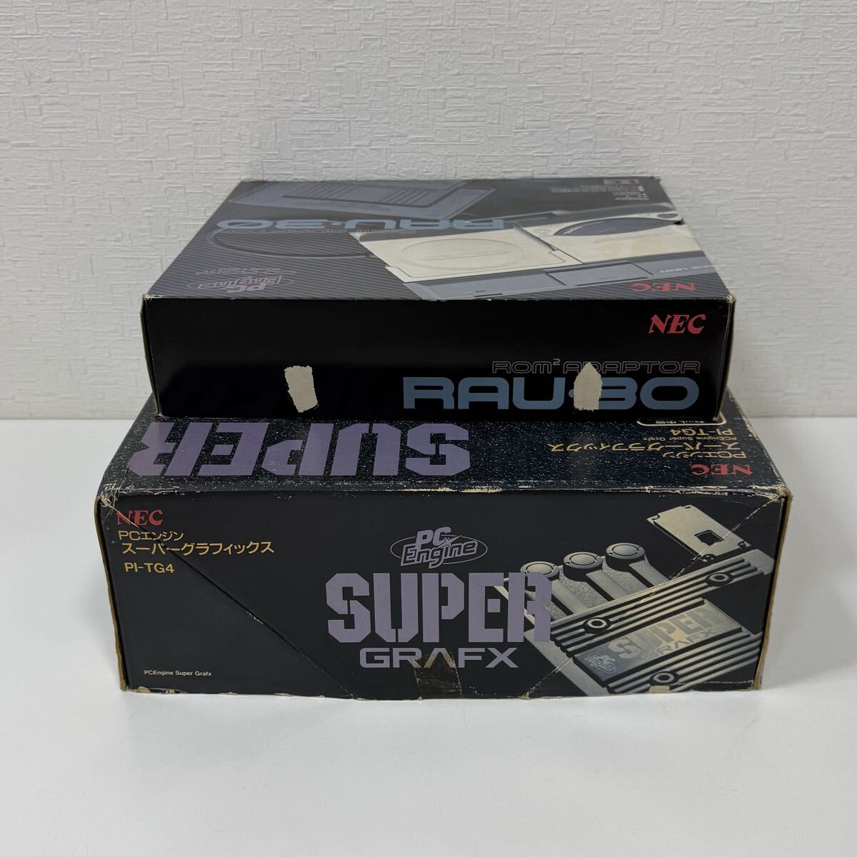 NEC PC Engine SUPER GRAFX PI-TG4 ROM2 ADAPTOR RAU-30 2点セット