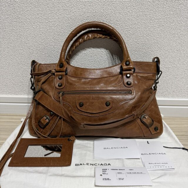 BALENCIAGA The City Bag 2way ショルダーバッグ ブラウン